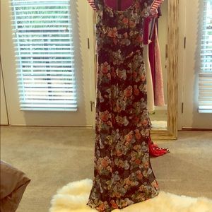 Gorgeous floral off the shoulder maxi dress